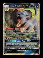Carte Pokemon Alolan Persian GX 129/236 Holo GX rare eclissi cosmica