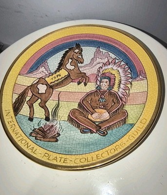 Vtg 1976 First American Artist Frederic Mademan Veneto Flair Plate Made In Italy