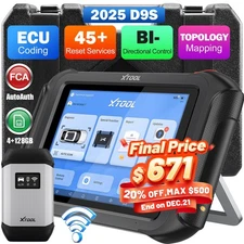 2025 XTOOL D9S Car Full System Diagnostic Scanner Online Coding Key Programming