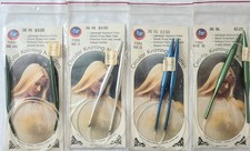 BOYE VINTAGE 4 Pairs CIRCULAR Knitting Needles 10 ,11,13 USA Aluminim Nylon