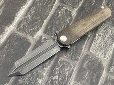 Twosun TS52-D2-Micarta Folding Knife D2 Blade Micarta Handle Pocket Knife