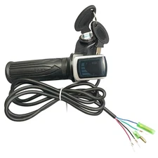36V 48V 60V Throttle Grip W/ Key Power Indicator Electric Scooter Accessory Tool