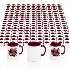 Maroon Sublimation Mug Bulk Pack Blank Ceramic Coffee Cup, 11oz DIY Printing Mug