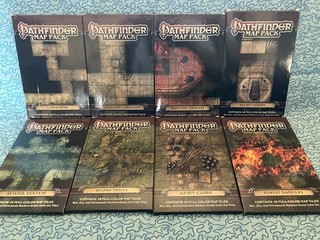 Pathfinder Map Packs lot x8 Dungeon/Secret Rooms/Tunnels more! VG