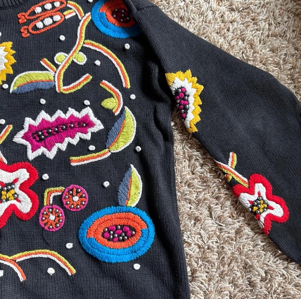 Suéter tejido bordado floral vintage Kitty Hawk de Vivienne Westwood RARO Foto 4 de 4