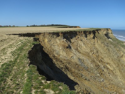 Photo 8x6 England Coast Path Sidestrand Getting eaten away by the rapidly c2016