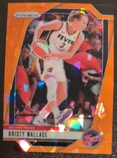 Kristy Wallace #133 2024 Panini WNBA Orange Cracked Ice Prizm Indiana Fever