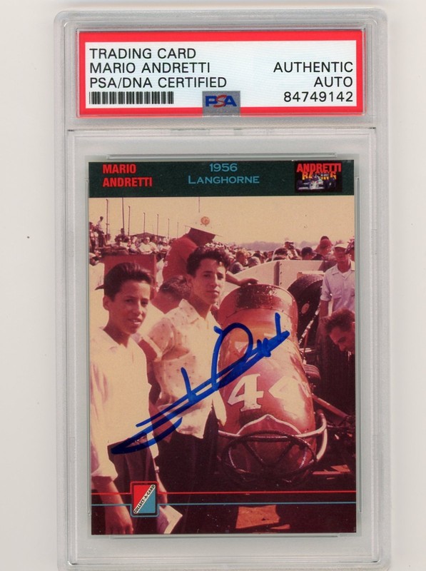 MARIO ANDRETTI 1992 Andretti Racing #13 Signed AUTO Card PSA DNA Certified F1