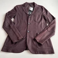 NWT Giorgio Armani 52 Maroon Triacetate/Cotton Patch Pocket Sports Coat