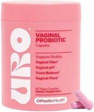 URO O Positiv Vaginal Probiotics for Women pH Balance with Prebiotics - 60 COUNT