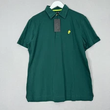 Swag Golf Masters Polo Shirt Mens Large Green Skull Logo Embroidered Performance