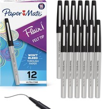 Paper Mate Flair Felt Tip Pens Ultra Fine Poi...