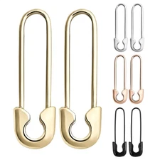 Safety Pin Earrings Metal Paperclip Earrings Fashion Hoops Jewelry for Female