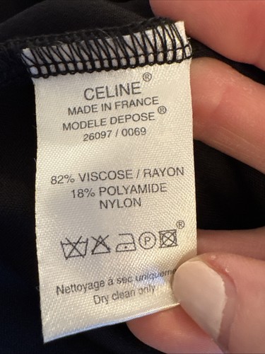 Celine schwarz Rüschen Schulterfrei Jerseykleid Neu mit Etikett $ 550 12 - Bild 12 von 12