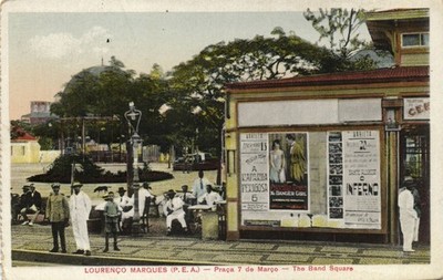PC MOZAMBIQUE MAPUTO LOURENCO MARQUES PRACA 7 DE MARCO THE BAND SQUARE (b68870)