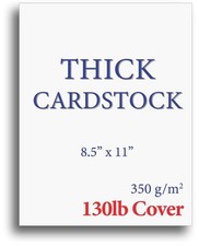Extra Heavy Duty 130lb Cover Cardstock - Bright White - 350gsm 17pt Thick Pap...