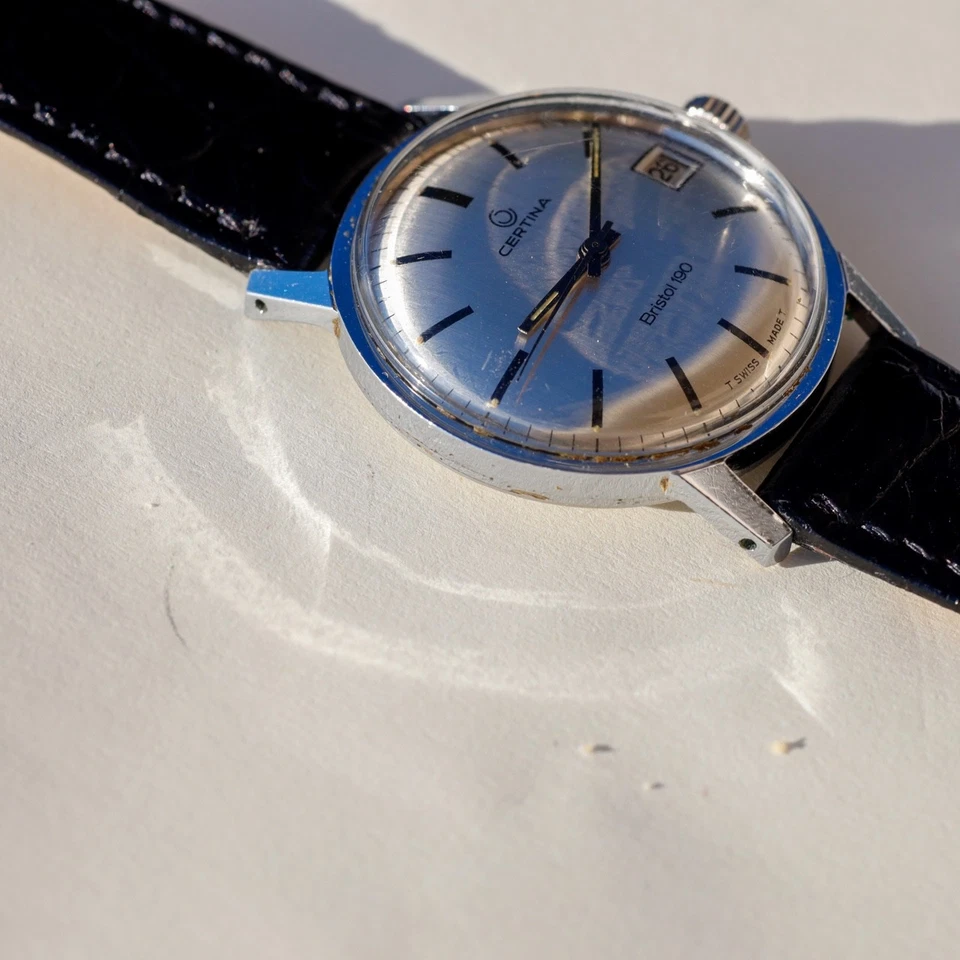 VINTAGE Certina Bristol 190 manuale cassa cromata Foto 4 de 4