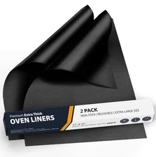 Oven Liners for Bottom of Oven - 2 Pack Large Heavy Duty Mats 17”x25” Non-Sti...