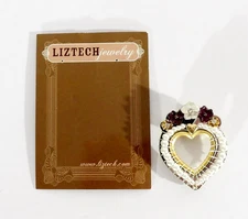 Liztech 2015 ENDLESS PEARLS 1.75" Brooch Pin Scarce