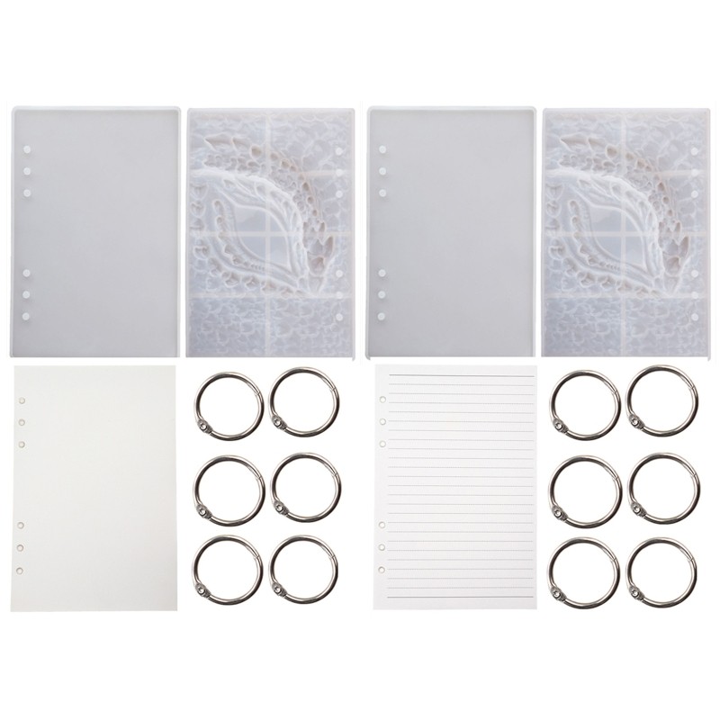 Epoxy Resin Notebook Cover Silicone Mold Kit With Accessories-image