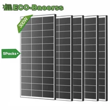 300W 600W 900W 1200W Bifacial Solar Panel Mono 12V Charger RV Camp Home Off-Grid