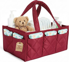 Baby Diaper Caddy Organizer, Nursery Storage Basket for Newborn Essentials, Trav