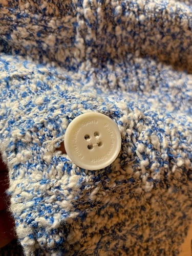 Porter James Sports Boxed Knit - Blue Melange Whip Stitch Cardigan. New. Size L. image 8