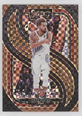 2024 Panini Select Premier Level Bronze Checker Prizm 6/49 Trae Young #123 hs9
