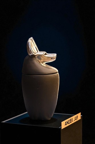 Seltene altägyptische Anubis Glas Statue - Schakal Gott des Jenseits - Artefakt v. Chr. - Bild 5 von 8