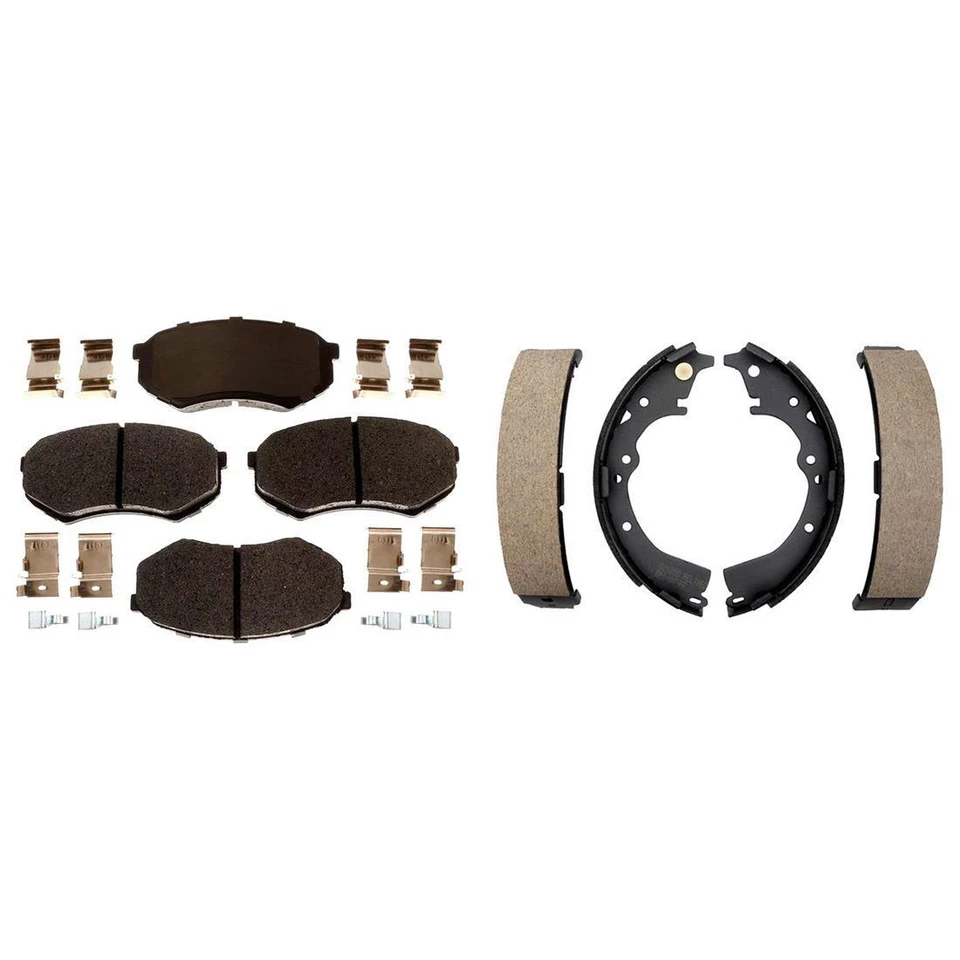 Kit pastillas de freno y zapatas de freno delanteras traseras de cerámica para Toyota Tacoma 1995 1996 1997 Foto 4 de 4