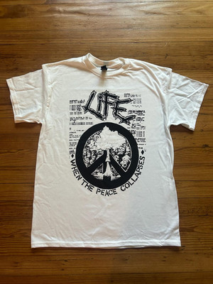 LIFE Peace T-Shirt Japanese Hardcore Punk Crust D Beat Band Merch Tee UK RAW