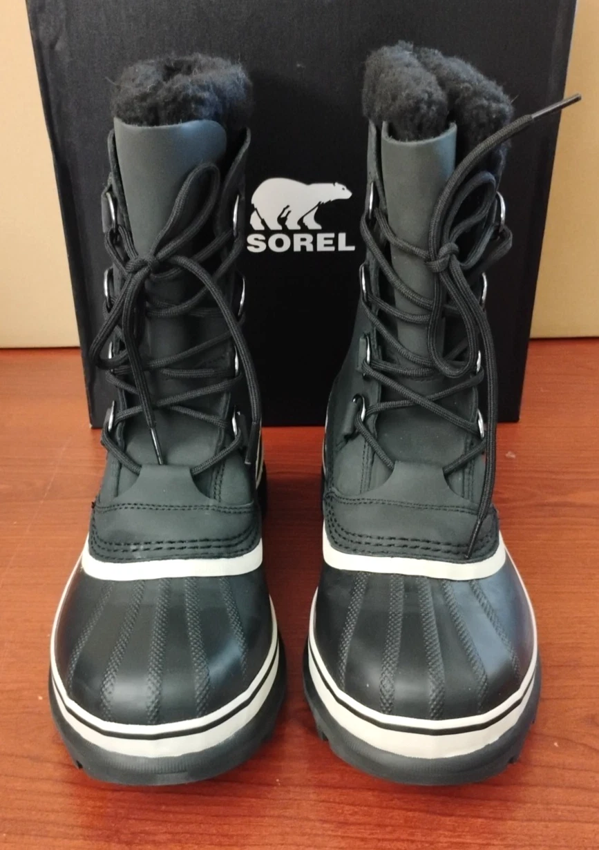 Sorel Caribou Black Dark Stone Waterproof Insulated Boot Men's Size 8