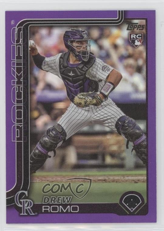 2025 Topps Series 1 Purple Rainbow /250 Drew Romo #296 Rookie RC