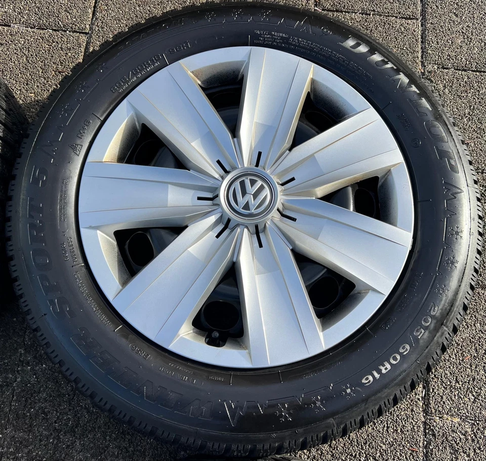 4 WINTERRÄDER AUDI Q2 GA VW T-ROC A11 205/60R16 96H DUNLOP 2019 5Q0601027AM TOP - Bild 4 von 4