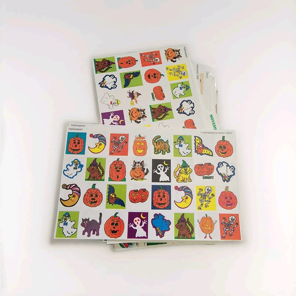 Vintage Highlights Magazine Children Dinosaur Stickers Full Animals Lot 3 Pages - Image 2 of 4