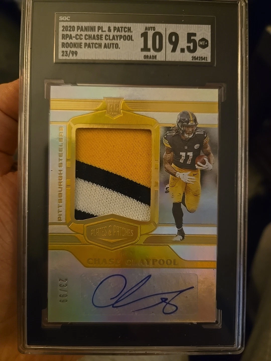 Chase Claypool Panini Plates & Patches Rookie Patch Autographs #RPACC Base