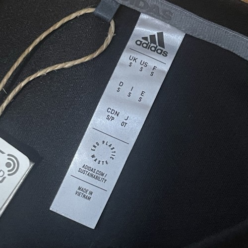 Adidas Essential Crew Golf Shirt Small schwarz NEU Kurzarm sportlich sportlich - Bild 5 von 10