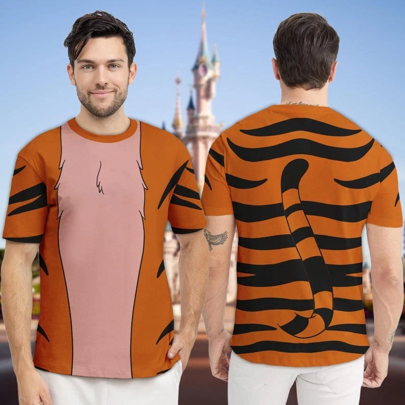 Rajah Tiger Cosplay Costume Aladdin Character Halloween Tshirt 3D