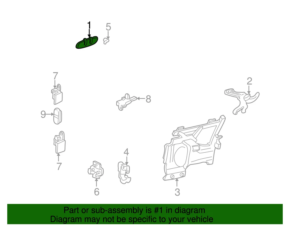 Manija de puerta exterior delantera del lado del conductor con imprimación GM 25699151 genuina Foto 4 de 4