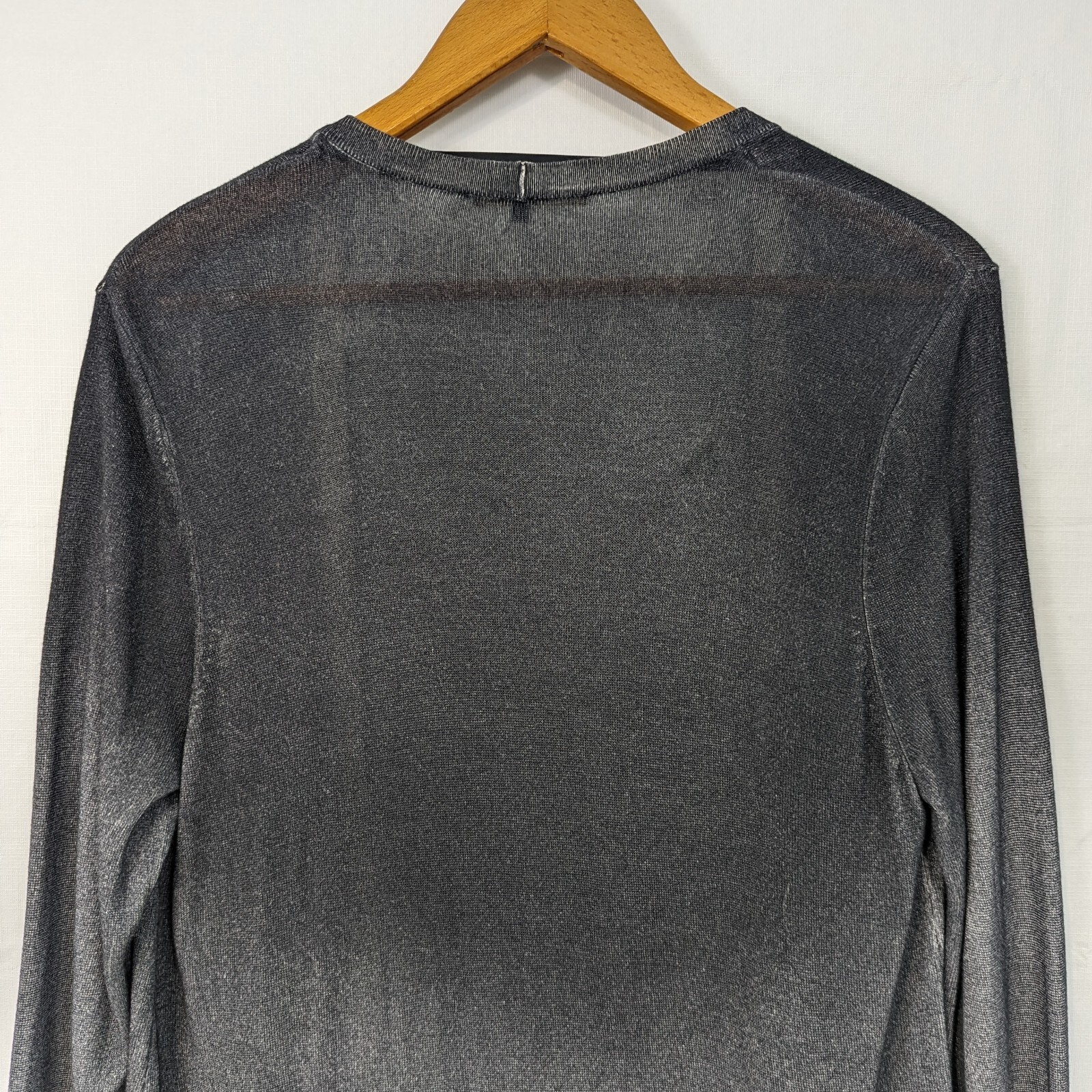 Kobi Halperin Womens XL Daisy Ombre Black Grey White Open Front Cardigan Sweater image 6