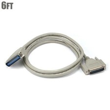 6FT IEEE 1284 DB25 Male to CN36 Centronics Male Parallel M/M Printer PC Cable