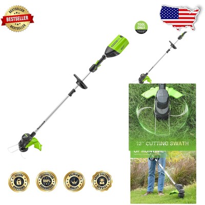 60V 13-Inch Battery-Powered String Trimmer - TORQDRIVE Motor Efficiency