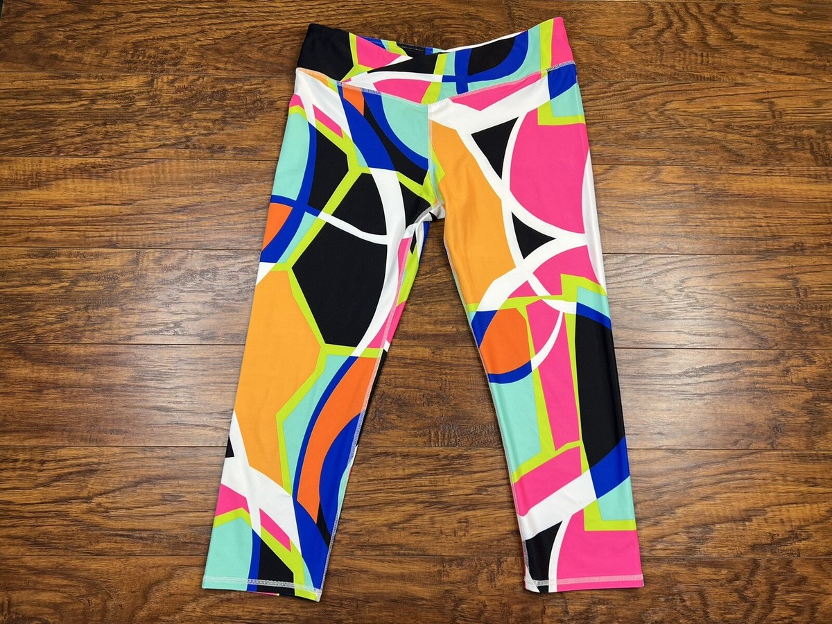 Fabletics Multicolor Geometric Popsicle Print Salar Capri Leggings