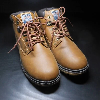 N9656 US Polo ASSN since 1890 chaussure homme cuir marron semelle caoutchouc - Photo 1/4