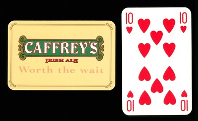  Spielkarte Brewery Caffrey's Irish Ale Worth the wait 10 of Hearts RC 05