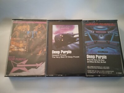 Deep Purple 3 Cassette Lot: Best of (New), Deepest Purple, When We Rock We Rock
