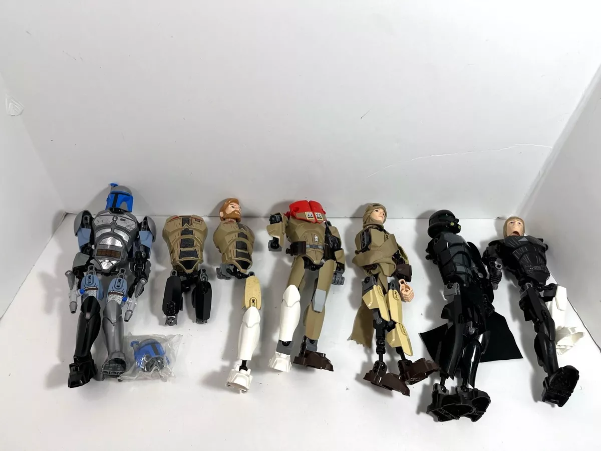 LEGO Star Wars partials LOT Jango Fett 75107 Rey 75113 luke 75110 etc