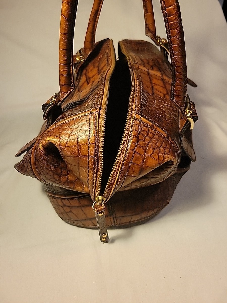 Antonio Melani Brown Crocodile Embossed Purse Handbag | eBay