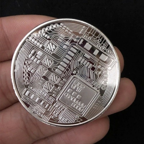 BITCOIN moneta in metallo souvenir criptovaluta in oro da collezione - Foto 6 di 8