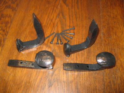 GOMADEIT 4 Pack Railroad Spike Rack Gun Hook Wall Mount fits for Shotgun Rifle Hunting Western Decor Blacksmith, Wall Decor, Western Rustic Hook Gun Rustic Gun Gifts